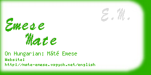 emese mate business card